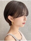丸みシルエット×オフィス丸みショート