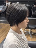ショートボブ髪型30代40代50代前髪あり前髪なし面長丸顔