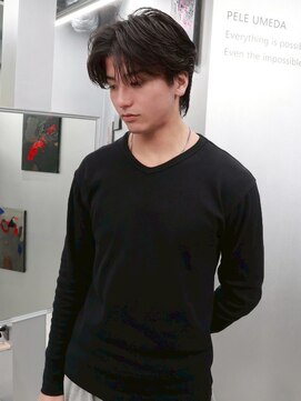 ペレ 梅田(PELE) サーフカール/スパイキーショート/ブルーブラック/梅田