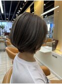 30代40代◎秋のひし形ハイライト大人ショートボブ艶髪透明感