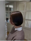 艶ボブ♪顔まわりで今っぽさ♪ベージュカラー【髪質改善】