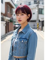 ネオリーブアーチ 武蔵小山店(Neolive arch) イメチェン/グレージュ/外ハネボブ/美髪チェリーブラウン