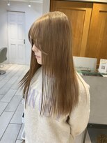 テトラ バイ ネオリーブ 横浜西口店(tetra by neolive)&nbsp;ハイトーン ミルクティーベージュ ケアブリーチ ロング 横浜★