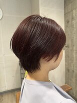 ヘアーアンドメイク ファット(Hair&Make PHAT)&nbsp;ひし形小顔レイヤーカットショートボブ☆白髪ぼかし艶カラー