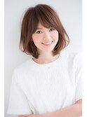 [加藤貴大]30代40代髪形 斜めバング小顔ひし形シルエットボブ