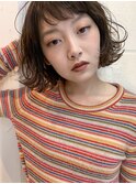 ランダムパーマミニボブ×ショコラグレージュ