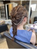 結婚式ヘアアレンジ×編み下ろし