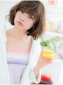 【macaron】空気感ウェーブで女子力UP☆エアリーボブ