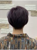 ツーブロックマッシュ　パープルカラー　12