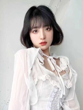 アイティーバイアルバム 八王子店(IT by ALBUM) ワンホンボブダークアッシュ_外ハネボブセクションカラー_9205