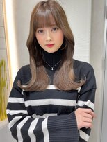 ロンド マーレ 天神大名店(Lond mare) ロングヘア/グレージュカラー/ココアベージュ/顔周り