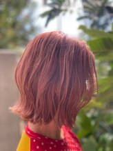 ファンヘアメイク(Fun hair make) ピンクブラウン　ミディアムレイヤー