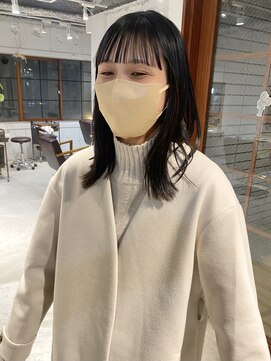 コフィー バイ メルト 吉祥寺(cofy by melt) 【中澤彩乃】ワイドバングフルバング切りっぱなしインナーカラー