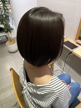 ココペリヘアー 高濃度水素トリートメントミネコラ×ボブ×ナチュラルブラック