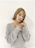 外ハネボブ×ハイトーンベージュ