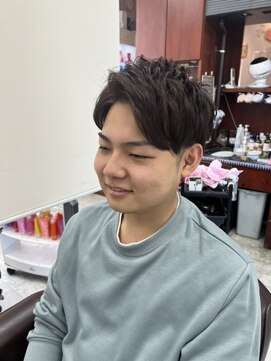 サム S+D HAIR COMMUNITY SAM 2ブロックアップバングショート