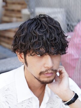 バイフィフス 原宿/表参道(by fifth) メンズシースルーマッシュニュアンスパーマシャドウパーマテテ風