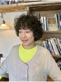 20代30代40代くるくるふんわりカールショート抜け感小顔