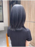 |mizuho|ダークグレーブルーグレージュミディアムレイヤー