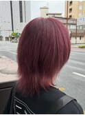 ワインレッドウルフカット♪あゆむ