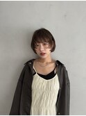ミニボブパーマ+ブラウンカラー