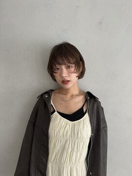 ラウブロッサム 大宮西口店(Lau Blossom) ミニボブパーマ+ブラウンカラー