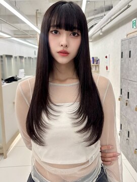 エジョン 三鷹店(Aejon) 顔まわりレイヤーカット姫カットレイヤーオリーブベージュ吉祥寺