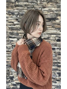 レーブ 大宮店(reve) 輪郭補正した前下がりボブ