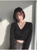 顔まわりレイヤー×ボブカット