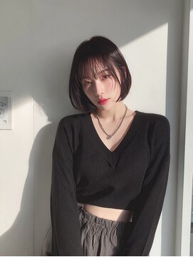 ヴェイン 渋谷(vain) 顔まわりレイヤー×ボブカット