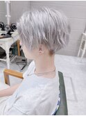 束感マッシュ/ホワイトシルバー