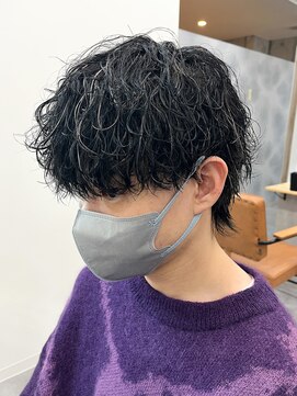 エルマーク 梅田(L-MARK) マッシュヘア/波巻きパーマ/men's/スパイラルパーマ