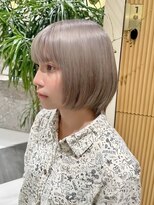 アース 小禄店(EARTH)&nbsp;ミルクティーブロンド/夏カラー/ブリーチあり/小顔ボブ/入学式