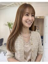 零秒女髪 千里丘店 髪質改善で叶える上品な艶ロングヘアカラー艶髪美髪艶カラー艶感