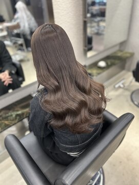 ペレ 原宿(PELE) ダークパープルナチュラルショート夏のヘアアレンジ原宿