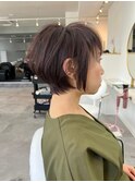 大人かわいい丸みのあるショートボブ　元重