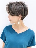 ハイライト×えり足スッキリ前下がりショート♪
