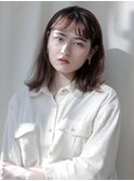 アッシュブラウン外ハネミディアム◎20代30代40代50代