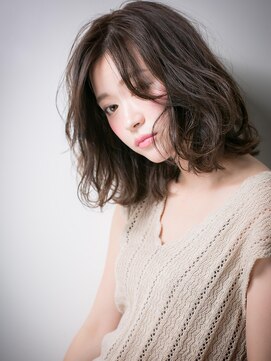 カバーヘア ブリス 北浦和(COVER HAIR bliss) 黒髪がセクシーくせ毛風無造作小顔セミディw北浦和20代30代40代