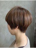 【No.06HWS】マッシュ short×ラベンダーベージュ