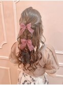 【ヘアセット】ハーフアップあみたらしアレンジ♪