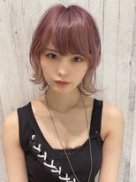 リアイス(Re:ICE) ミニウルフ/くすみブルー/流れるレイヤー/インナーハイライト