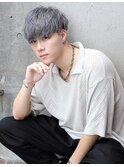 アイスブルー☆ツーブロックマッシュツイストスパイラルパーマ