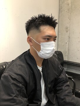 グッドプレイスアンドシング(Good Place&thing) メンズ刈り上げ短髪スパイキーショートスキンフェードバーバー