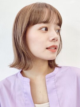 ガーデン オオタカノモリ(garden otakanomori) 20代30代40代大人外ハネミディアム×ツヤ髪スタイル×前髪ありb