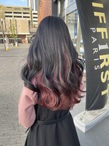 コワファースト 大分(COIFF1RST)&nbsp;ダークグレージュにインナーピンク