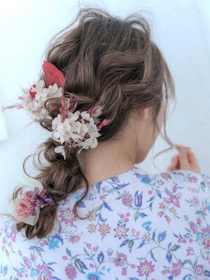 【パーティーヘアセット￥3850】大事な日のお手伝い♪崩れにくく時間が経っても可愛さキープ!視線を独り占め