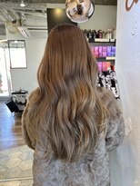 韓国くびれヘアミルクティーベージュ