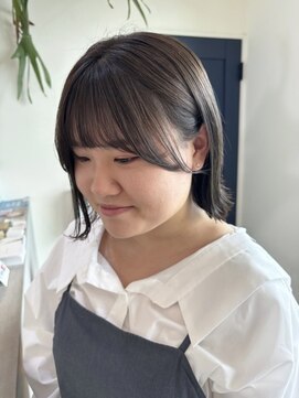 アーブル ヘアーアンドメイク(ARBRE) ボブハイライトブリーチダブルカラー切りっぱなし