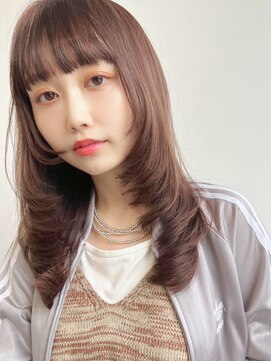 ホォレ 豊中店(fore) オリーブベージュショートミニボブグレージュブリーチレイヤー